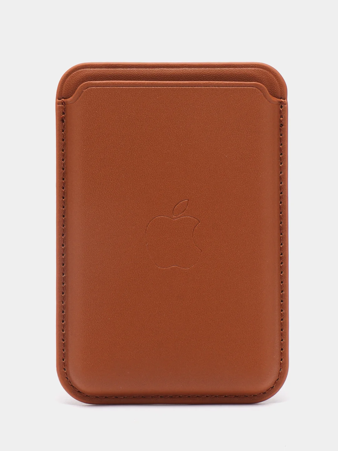Коричневый картхолдер на магнитах MagSafe Leather Wallet iPhone
