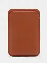 Коричневый картхолдер на магнитах MagSafe Leather Wallet iPhone