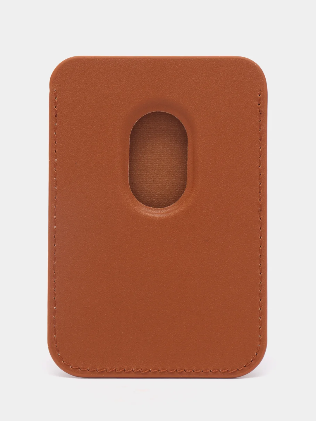 Коричневый картхолдер на магнитах MagSafe Leather Wallet iPhone