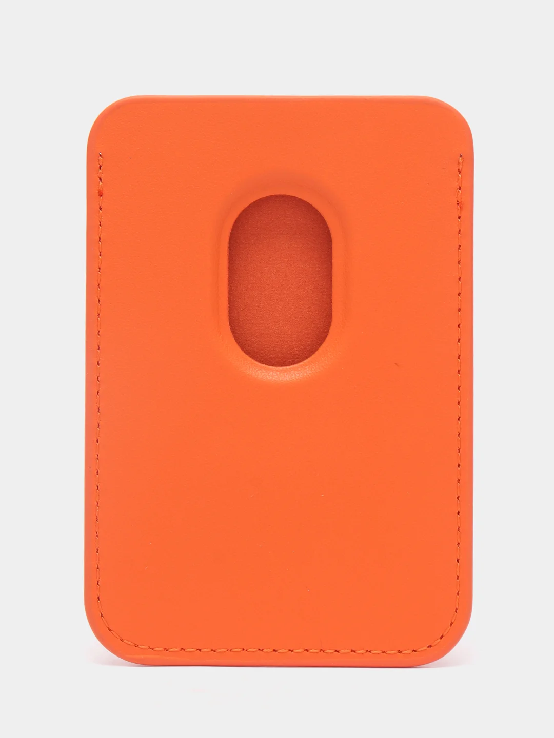 Оранжевый картхолдер на магнитах MagSafe Leather Wallet iPhone