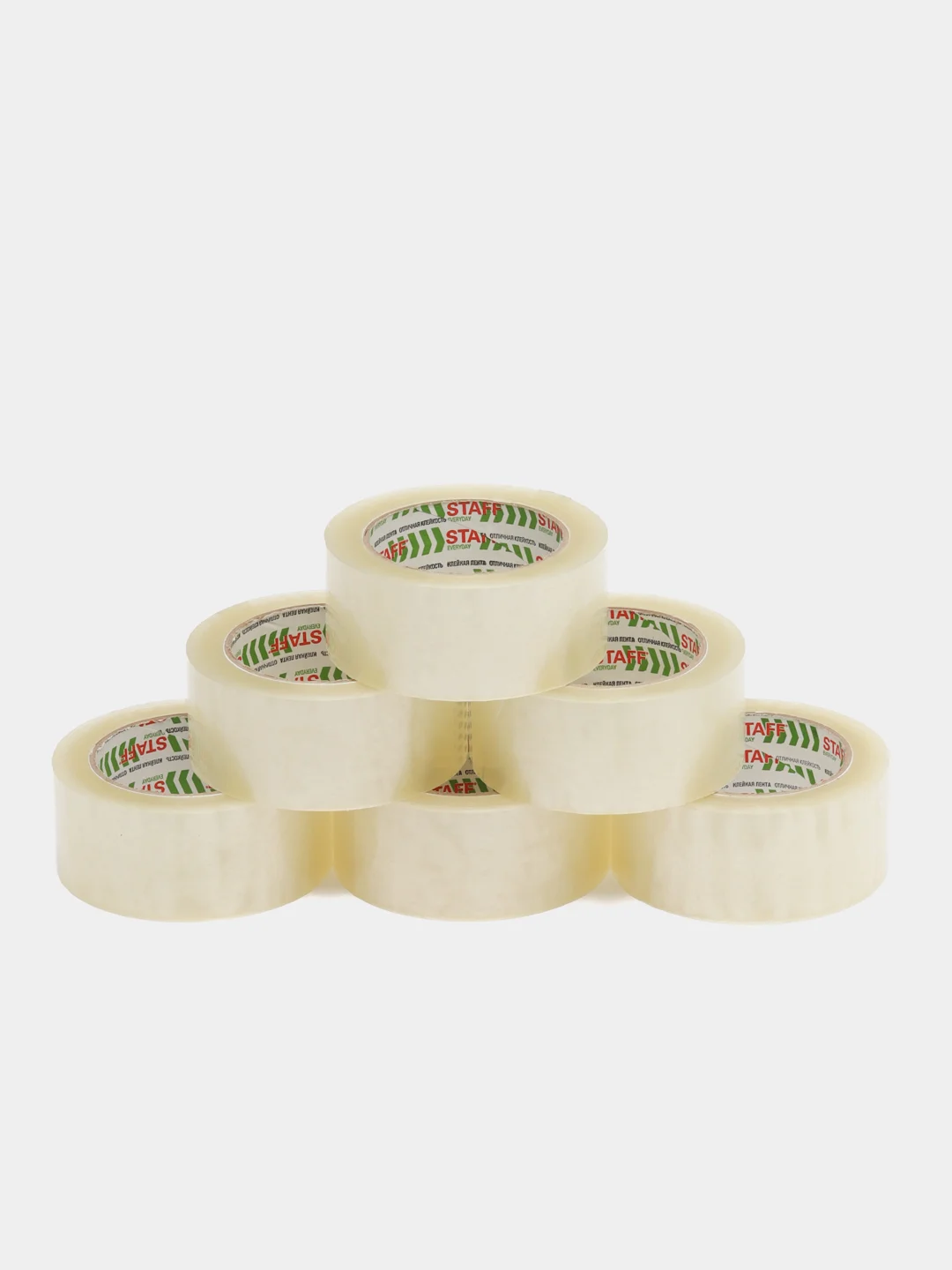Скотч широкий, клейкая лента упаковочная, односторонняя прозрачная, Staff Big Pack, 440180