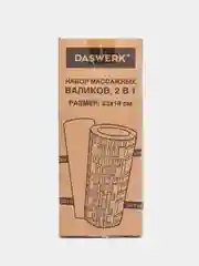 Ролик массажный для йоги, фитнеса, пилатеса, валик массажный 2 в 1, Daswerk, 680026