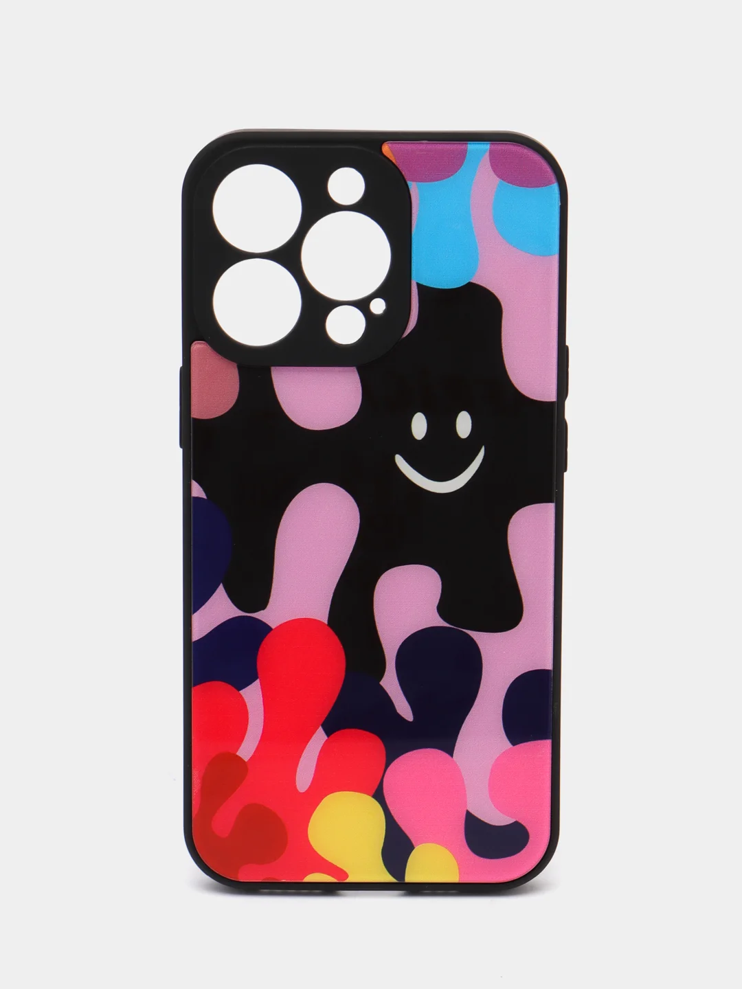 Тёмно-розовый силиконовый чехол с защитой камеры для iPhone 7, 8, 13/Pro/Max,с рисунком из органического стекла