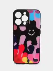 Тёмно-розовый силиконовый чехол с защитой камеры для iPhone 7, 8, 13/Pro/Max,с рисунком из органического стекла