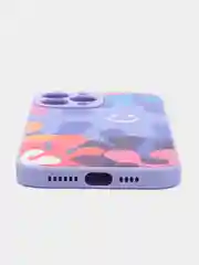 Лавандовый силиконовый чехол с защитой камеры для iPhone 7, 8, 13/Pro/Max,с рисунком из органического стекла