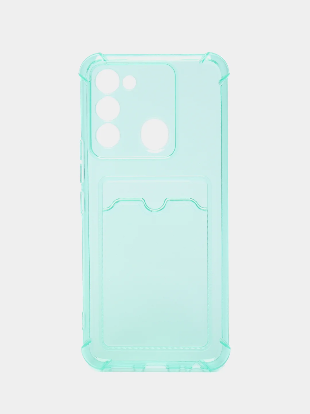 Бирюзовый чехол Tecno Spark Go 2022, Spark 8C силиконовый, Техно Спарк Го 2022, Спарк 8С прозрачный
