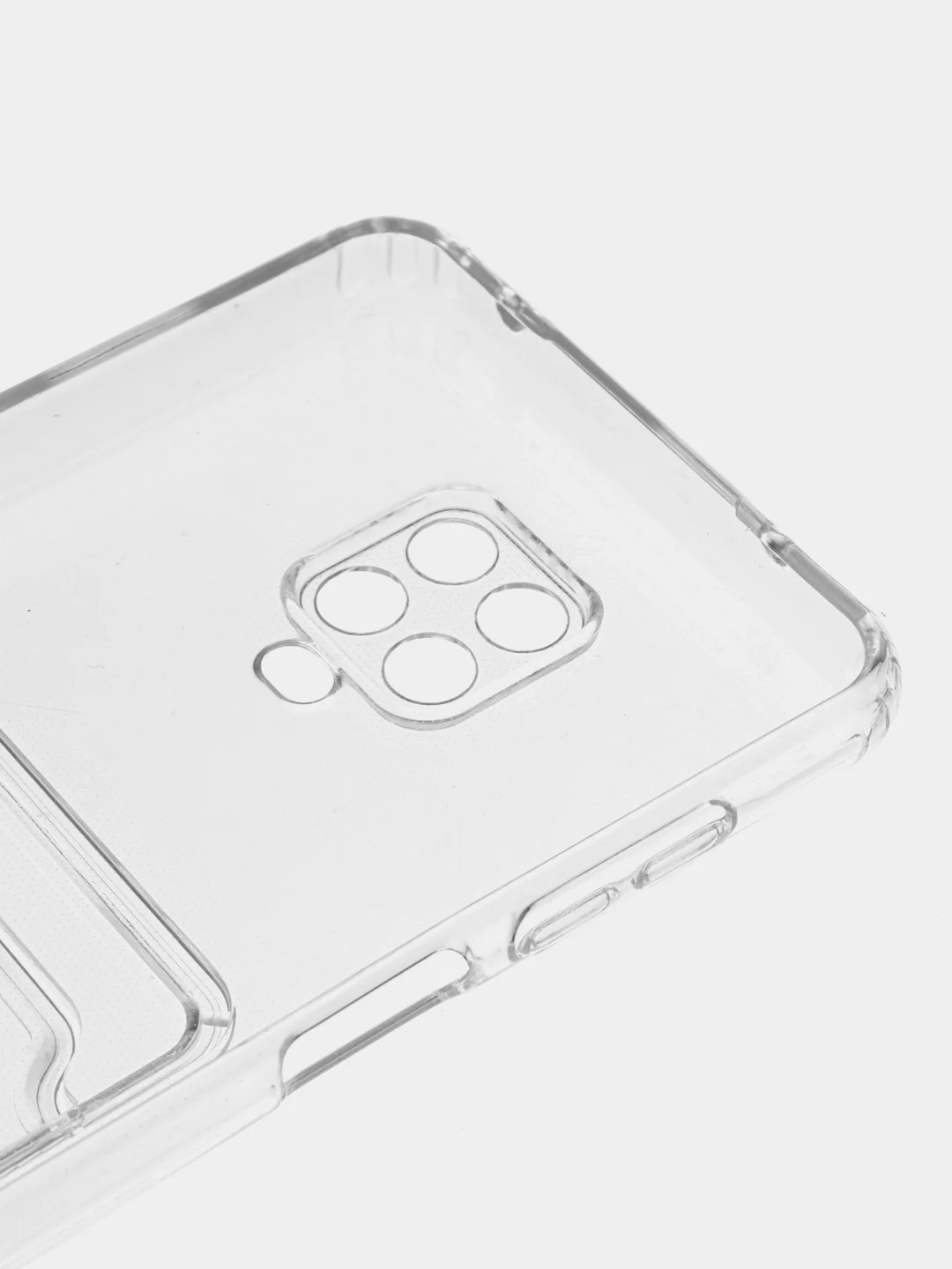 Ударопрочный прозрачный чехол с карманом для карт на Xiaomi Redmi 9 9A 9C 9T 9S Note 9 Pro