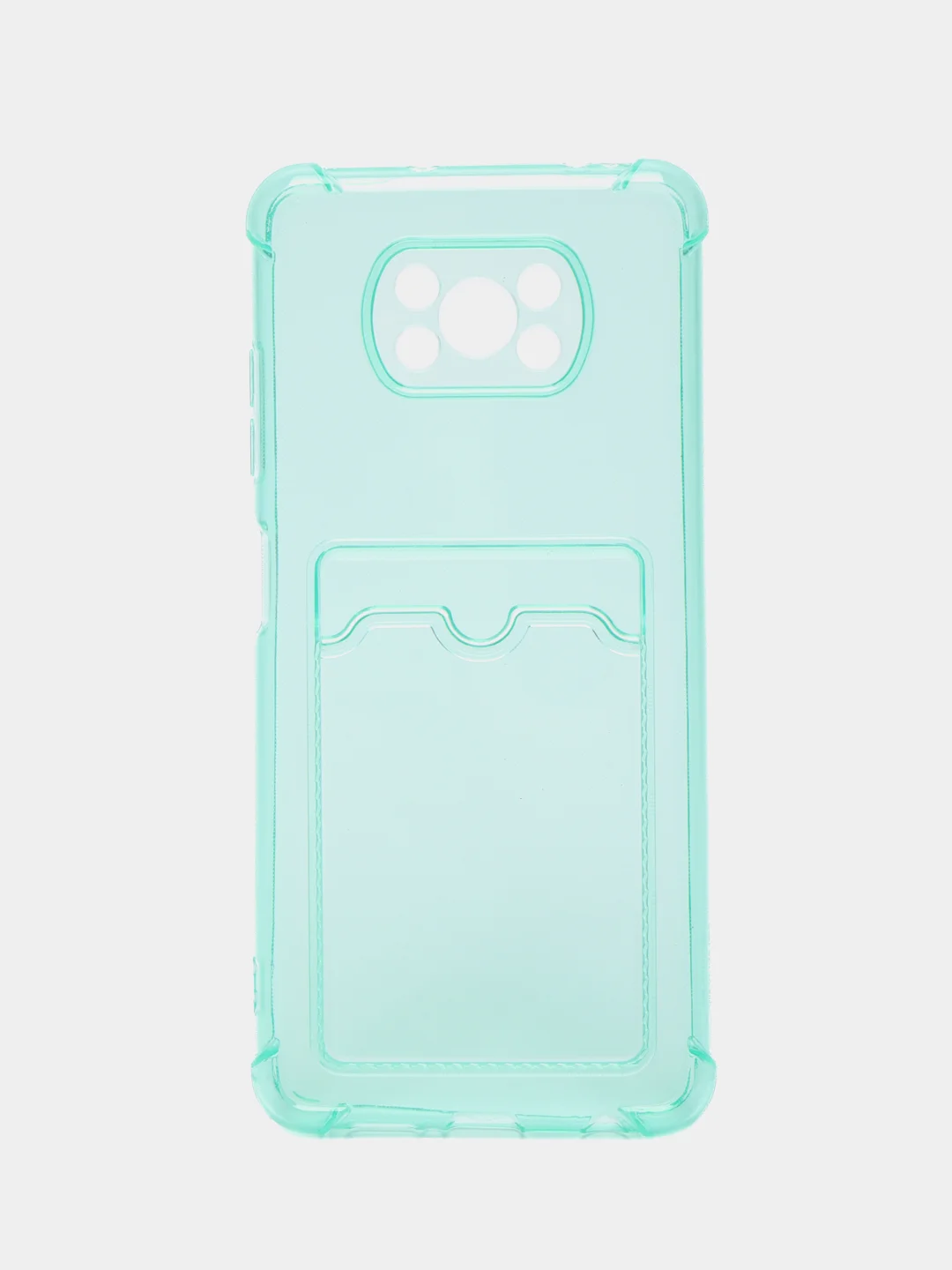 Бирюзовый чехол для Xiaomi Poco X3, Poco X3 NFS, Poco X3 Pro (Сяоми Поко Х3, Поко Х3 Про) прозрачный