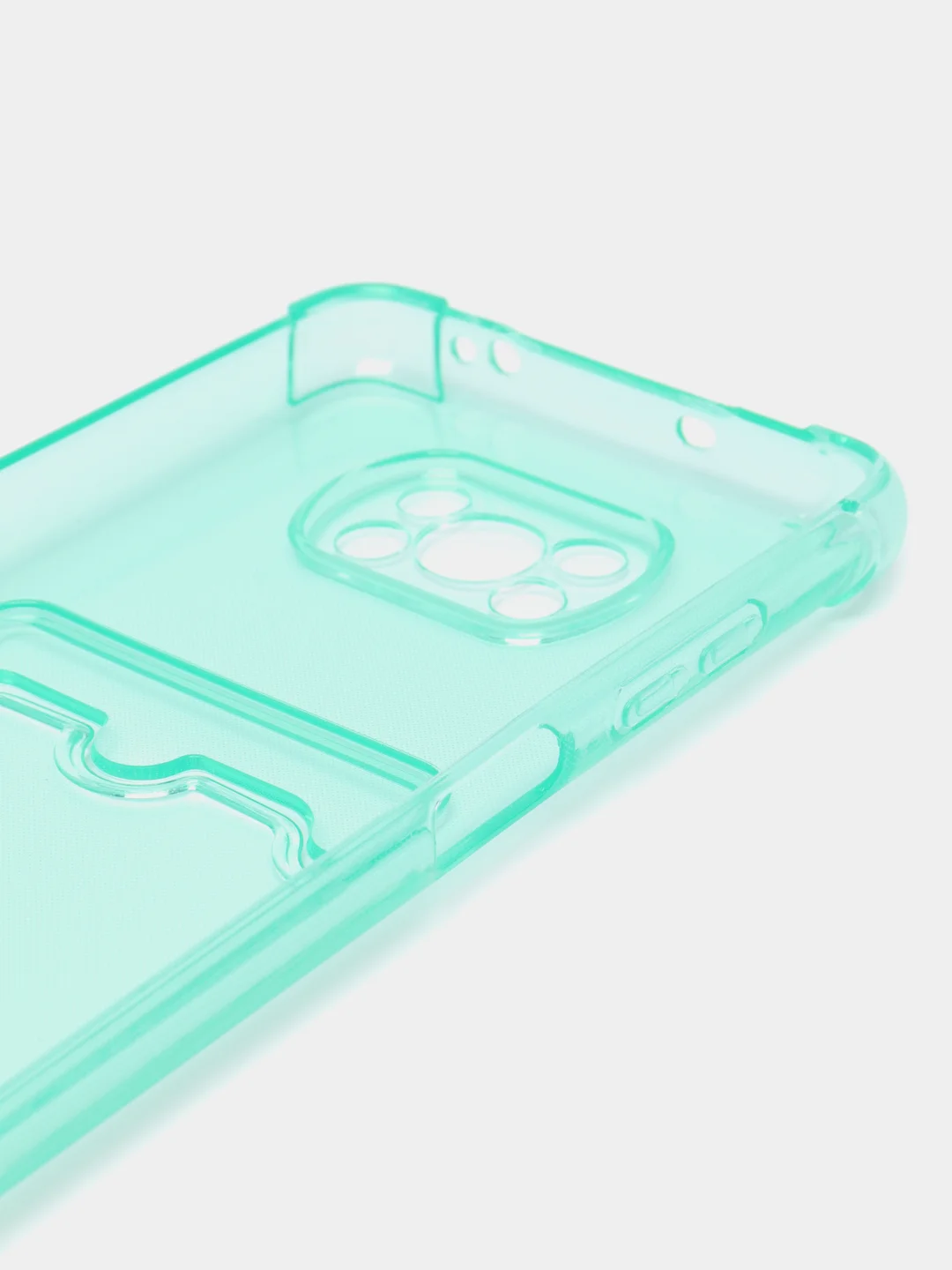Бирюзовый чехол для Xiaomi Poco X3, Poco X3 NFS, Poco X3 Pro (Сяоми Поко Х3, Поко Х3 Про) прозрачный