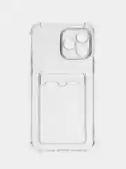 Прозрачный чехол с карманом для карт iPhone 11, 12, 13, 14, Pro, Pro Max, айфон