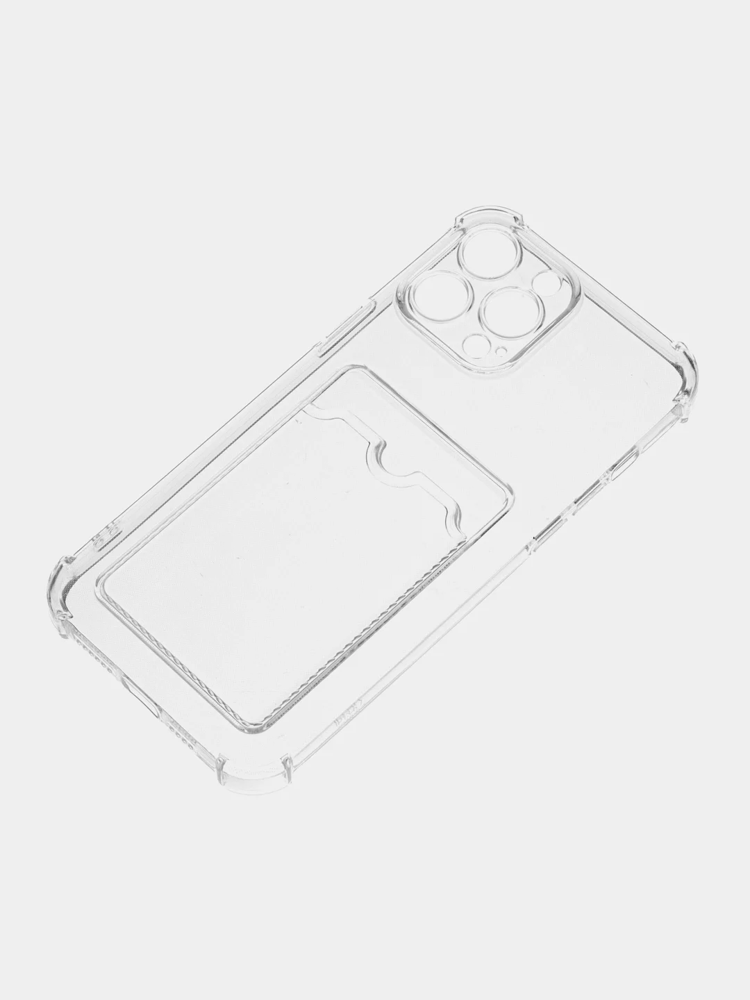 Прозрачный чехол с карманом для карт iPhone 11, 12, 13, 14, Pro, Pro Max, айфон