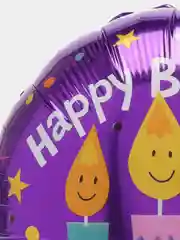 Аметистовый воздушные шары Happy Birthday, фольгированные шарики, шар на день рождения, 45 см, 4 вида