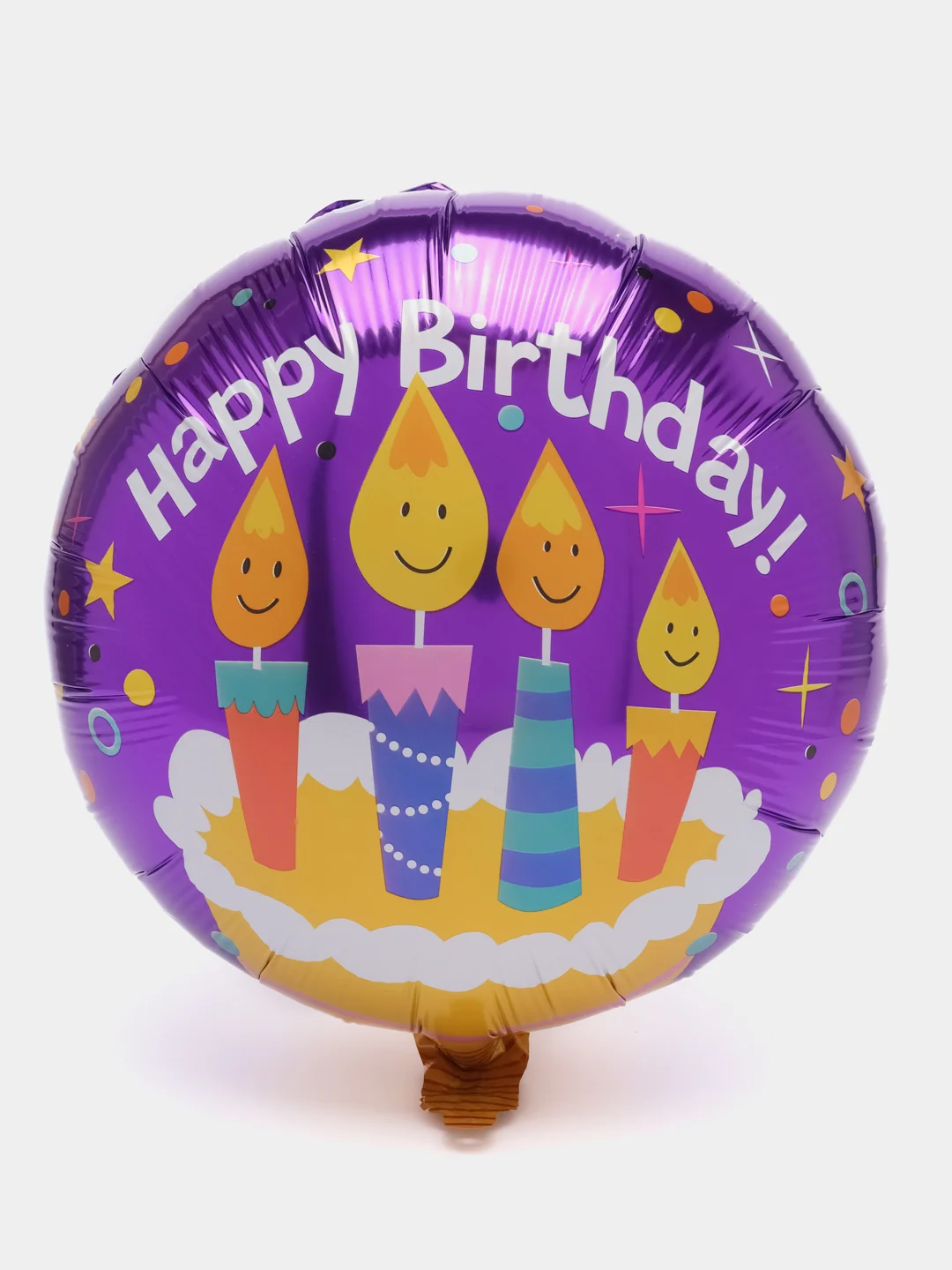 Аметистовый воздушные шары Happy Birthday, фольгированные шарики, шар на день рождения, 45 см, 4 вида