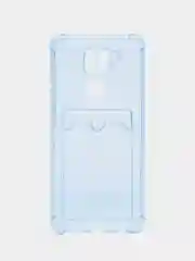 Синий меланж силиконовый чехол для Xiaomi Redmi Note 9 (Сяоми Редми Нот 9), прозрачный