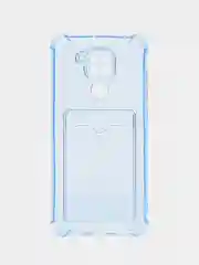 Синий меланж силиконовый чехол для Xiaomi Redmi Note 9 (Сяоми Редми Нот 9), прозрачный
