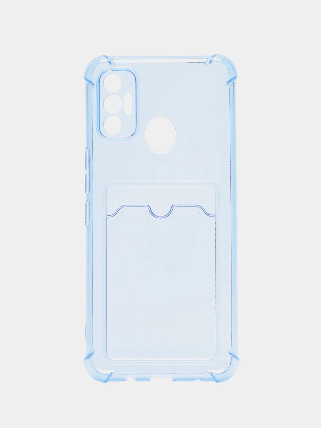 Синий меланж чехол для Tecno Spark 7 (Техно Спарк 7), прозрачный, силиконовый