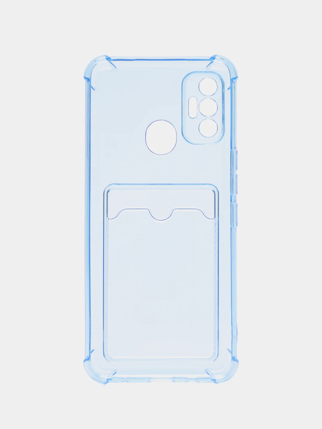Синий меланж чехол для Tecno Spark 7 (Техно Спарк 7), прозрачный, силиконовый