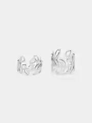 Серебряный серьги каффы, 5 штук, серьги без прокола, серьги зажимы