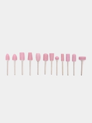 Фреза корундовая для маникюра, набор 12 шт, хвостовик 2.3 mm