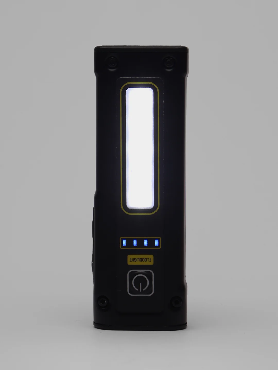 Черный светодиодный ручной фонарь с аккумулятором, магнитом, COB, с USB зарядкой, пауэрбанком