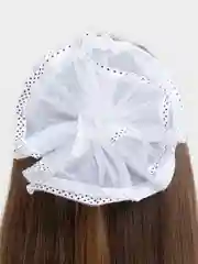 Бант белый, бантик школьный, большой, пышный