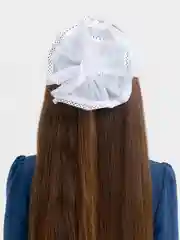 Бант белый, бантик школьный, большой, пышный