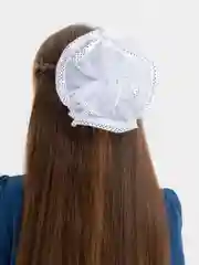 Бант белый, бантик школьный, большой, пышный