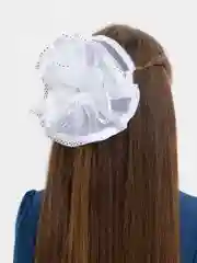 Бант белый, бантик школьный, большой, пышный