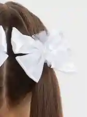 Школьный бант на резинке, белый цвет, 2 шт