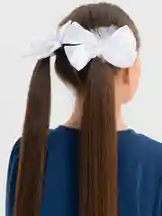 Школьный бант на резинке, белый цвет, 2 шт