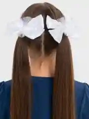 Школьный бант на резинке, белый цвет, 2 шт