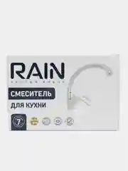 Смеситель для кухни RAIN "Сапфир", высокий излив, картридж 35 мм, гайка, латунь, хром