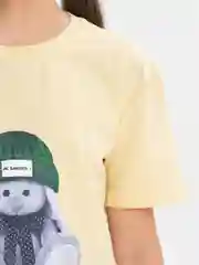 Желтый футболка детская