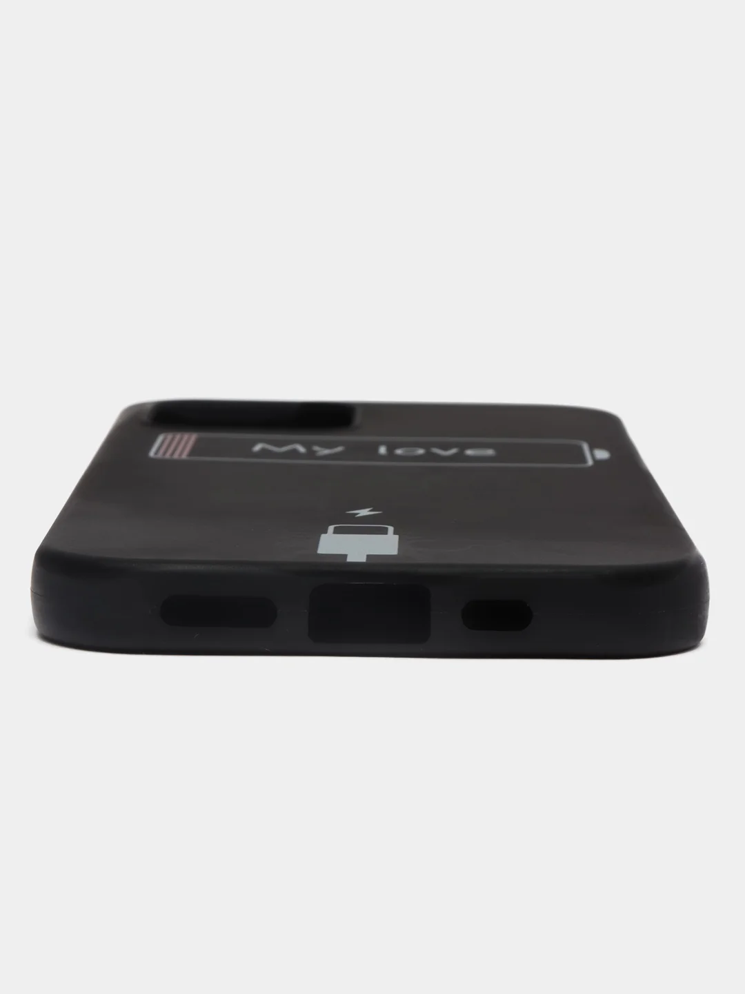Угольный чехол для iPhone "Black Love PKt" 5/5s/se, 7/8, XR, X/XS Max, 11, 12 Pro, pkt