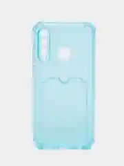 Голубой чехол для Huawei Honor 10i/20E, Хонор 10ай/е, с отсеком для карт, картхолдер, защита углов