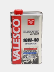 Масло VALESCO Eurotec GX 5000 10/40 API SN/CF п/синтетическое, 1 л