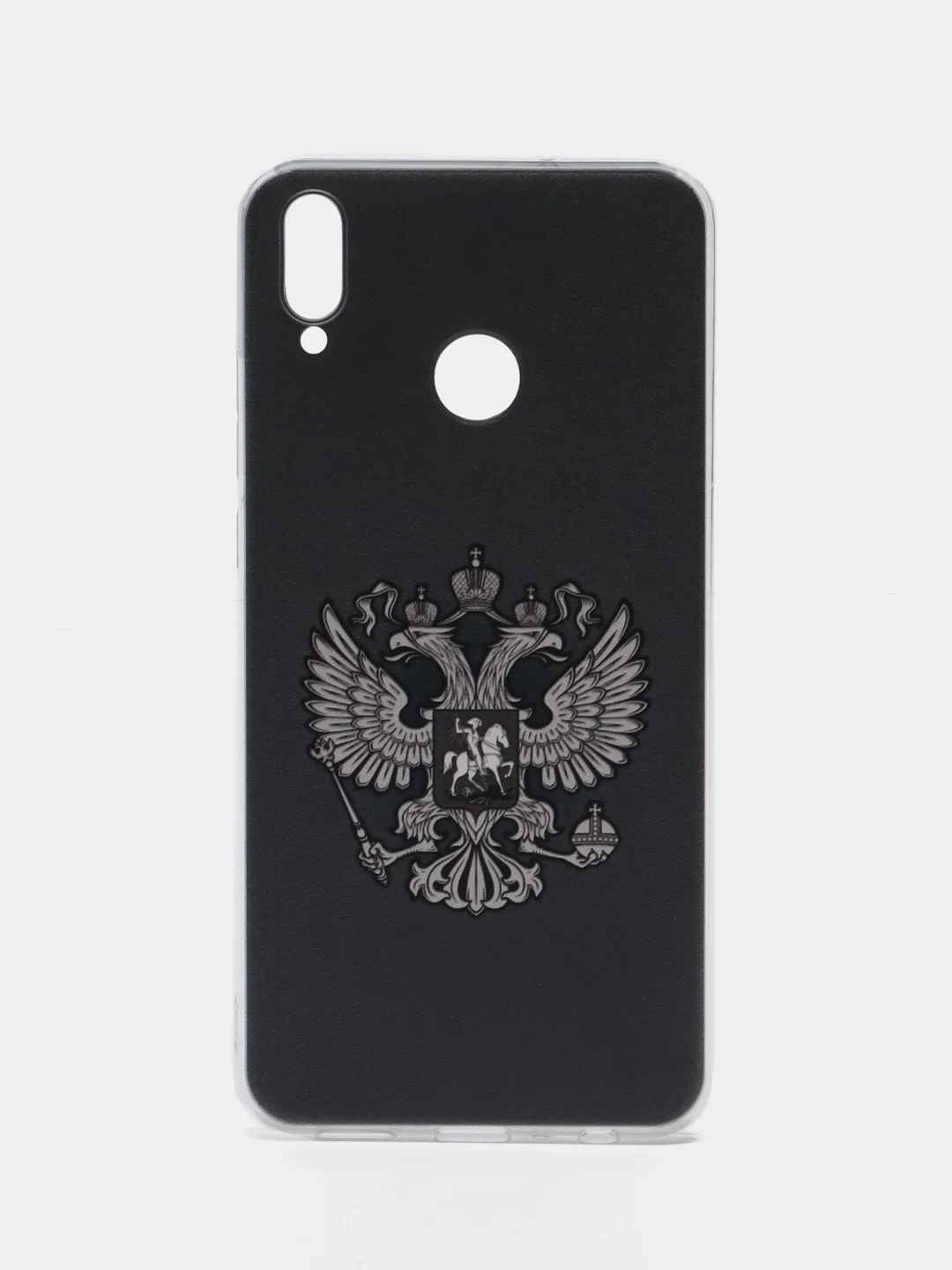 Приглушённый хаки силиконовый чехол на Honor 8X / Хонор 8Х прозрачный, с рисунком, защита камеры