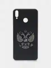 Приглушённый хаки силиконовый чехол на Honor 8X / Хонор 8Х прозрачный, с рисунком, защита камеры