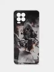Песочный хаки силиконовый чехол на Oppo Realme 8/8 Pro / Оппо Реалми 8/8 Про прозрачный, с рисунком
