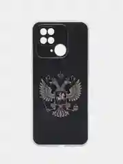 Приглушённый хаки чехол на Xiaomi Redmi 10C / Сяоми Редми 10С прозрачный, с рисунком, защита камеры