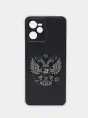 Приглушённый хаки силиконовый чехол на Realme C35 / Реалми С35 прозрачный, с рисунком, защита камеры