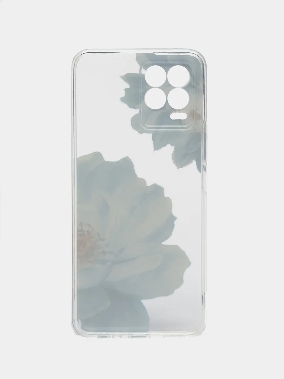 Лазурный силиконовый чехол на Oppo Realme 8/8 Pro / Оппо Реалми 8/8 Про прозрачный, с рисунком