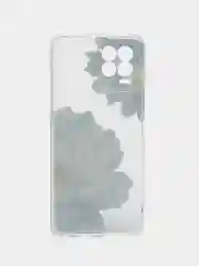 Лазурный силиконовый чехол на Oppo Realme 8/8 Pro / Оппо Реалми 8/8 Про прозрачный, с рисунком