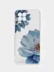 Лазурный силиконовый чехол на Oppo Realme 8/8 Pro / Оппо Реалми 8/8 Про прозрачный, с рисунком