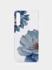 Лазурный силиконовый чехол на Samsung Galaxy A50/A30s / Самсунг А50/А30s прозрачный, с рисунком