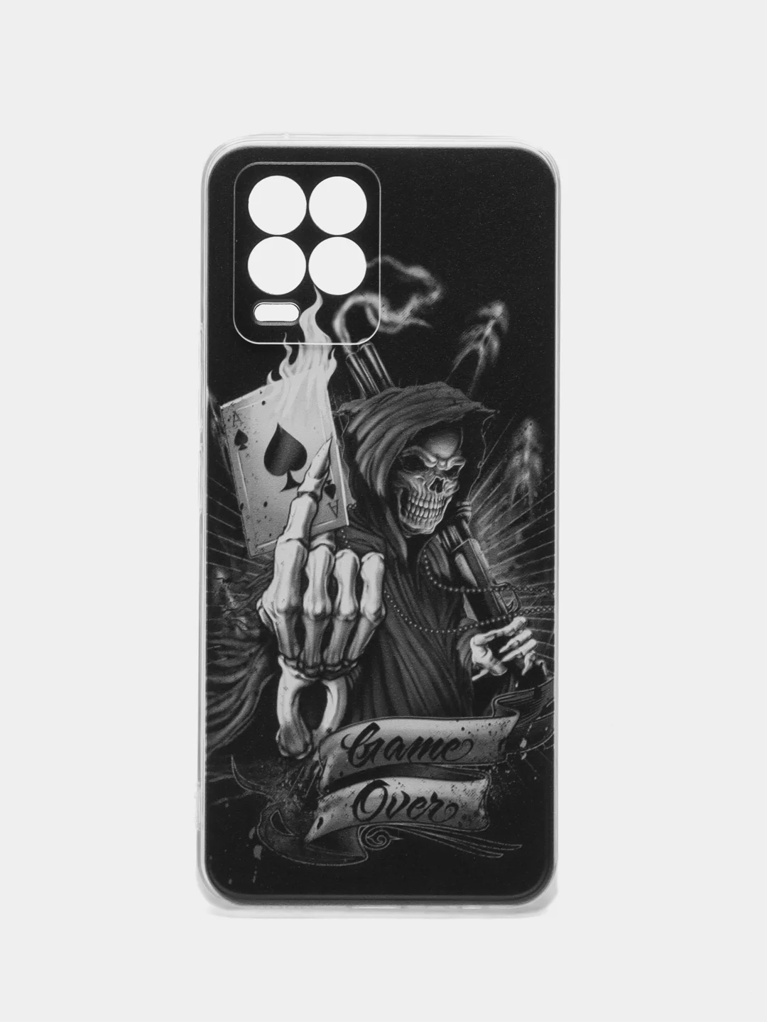 Оливковый силиконовый чехол на Oppo Realme 8/8 Pro / Оппо Реалми 8/8 Про прозрачный, с рисунком