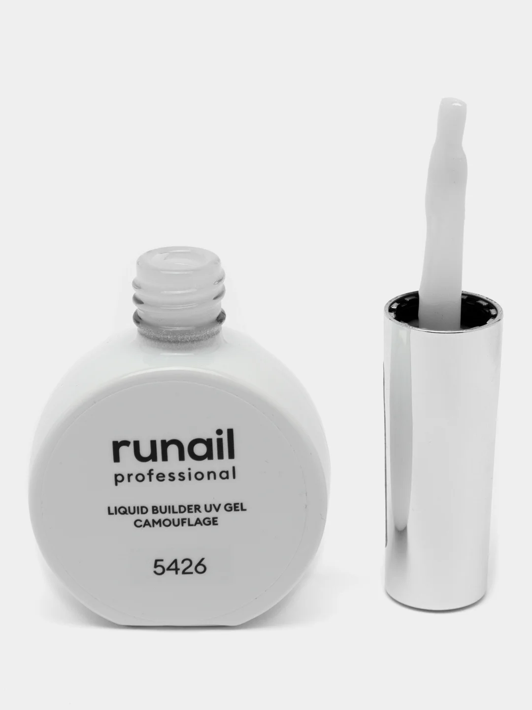 Хаки уф гель для наращивания/Цветной жидкий уф гель/Гель лак Runail Professional, 15 мл