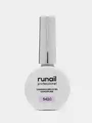 Молочный уф гель для наращивания/Цветной жидкий уф гель/Гель лак Runail Professional, 15 мл