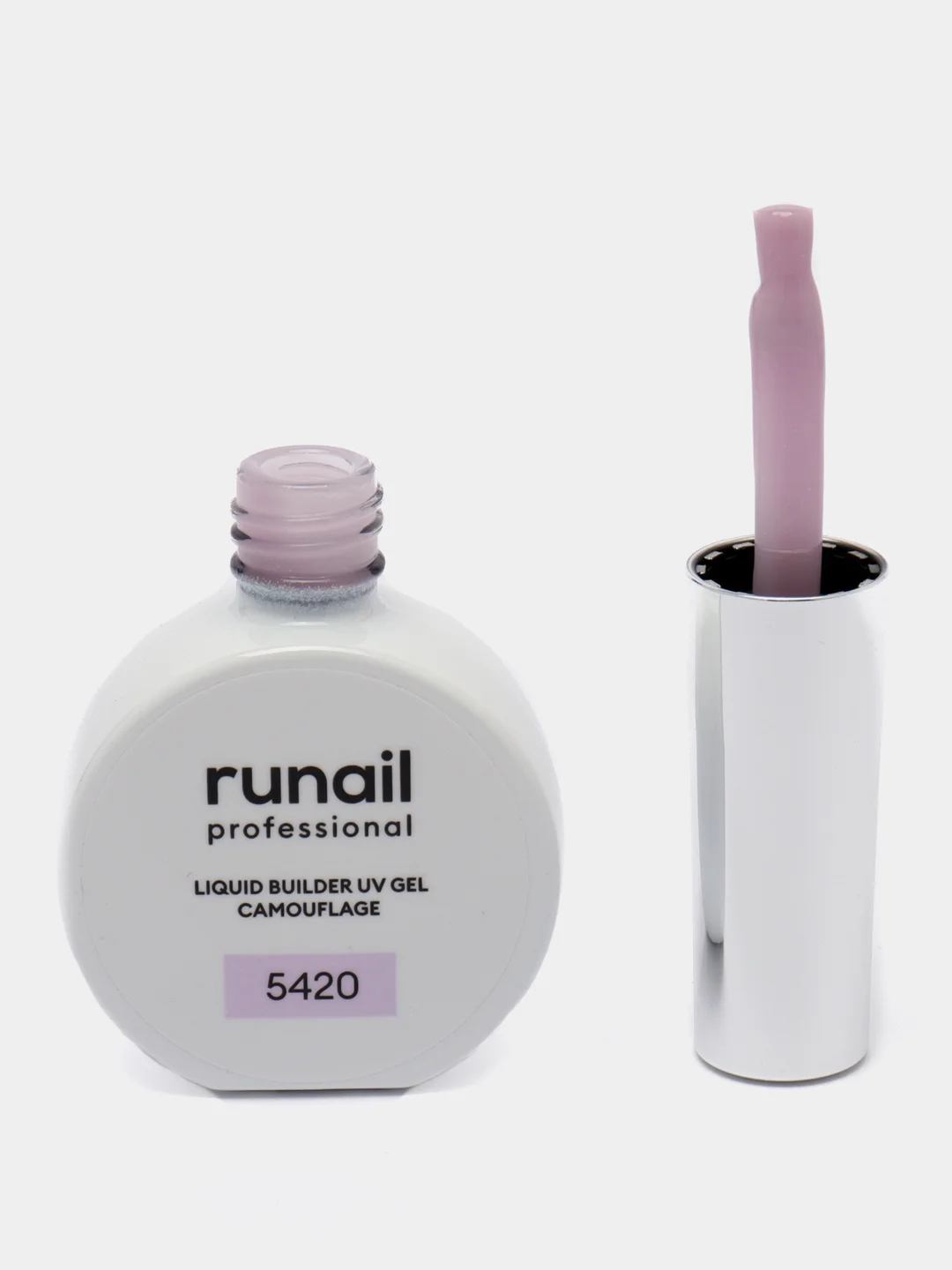 Молочный уф гель для наращивания/Цветной жидкий уф гель/Гель лак Runail Professional, 15 мл