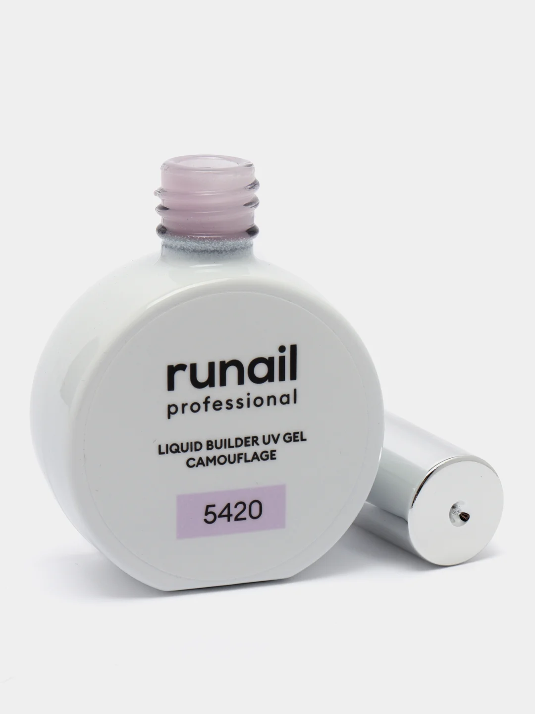 Молочный уф гель для наращивания/Цветной жидкий уф гель/Гель лак Runail Professional, 15 мл